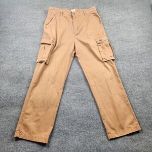 Gander Mountain Cargo Mens 36x32 Clipper Pants Tan‎ Brown Cotton Twill Straight